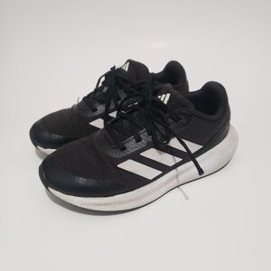 Adidas Boys Falcon 3 HP5845 Black Running Shoes Sneakers Size 1 Well Maintained